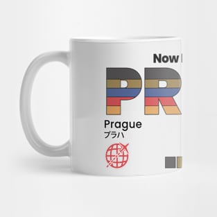 Vintage Prague PRG Airport Retro Travel Czech Republic Mug